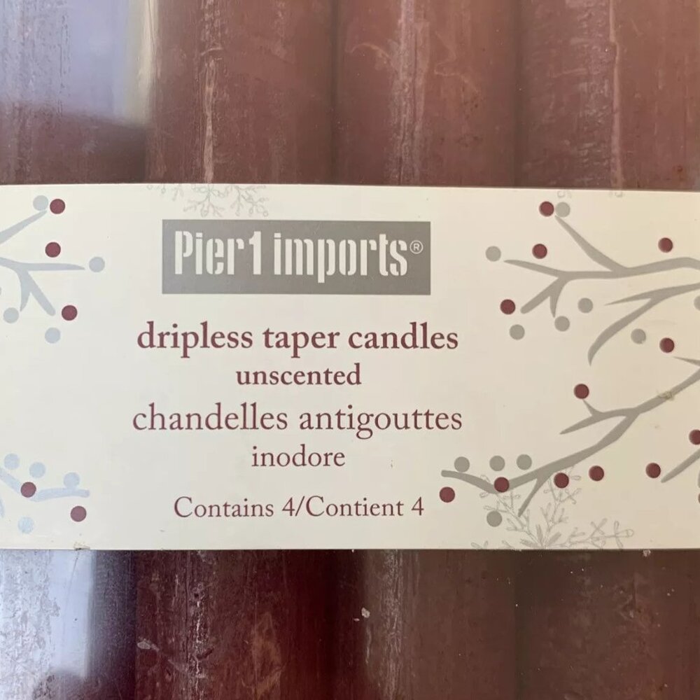 Pier 1 Imports Red Dripless Taper Candles